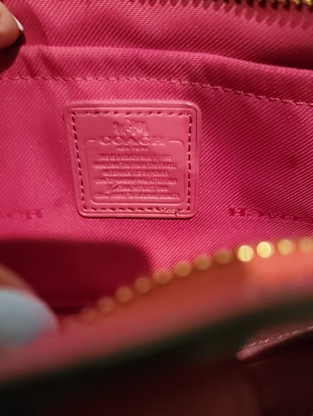 Coach Noa Pop-Up Messenger Leather Bag In Berry - Picture 14 of 17